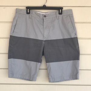 Men’s Gray Stripe Volcom Shorts W 36